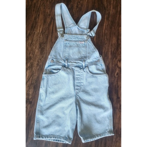 Guess Pants - Vintage Guess Jeans Romper Bib Overalls Shorts Blue Denim Shortalls 7 Juniors